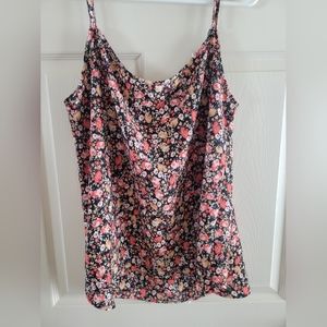 Womens 1X Floral Cami Tank
